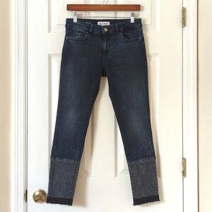 DL1961 Florence Instasculpt Dark Wash Mid Rise Ankle Cropped Skinny Jeans 27